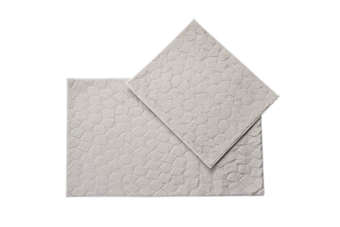 Mijölnir Rabbit - Taupe Grey Juego de 2 Alfombrillas de Baño Antideslizantes